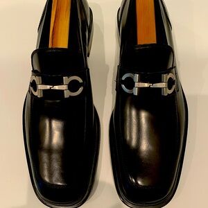Men’s Ferragamo shoes, size 10; (2) Black, Brown, Oxblood; never worn